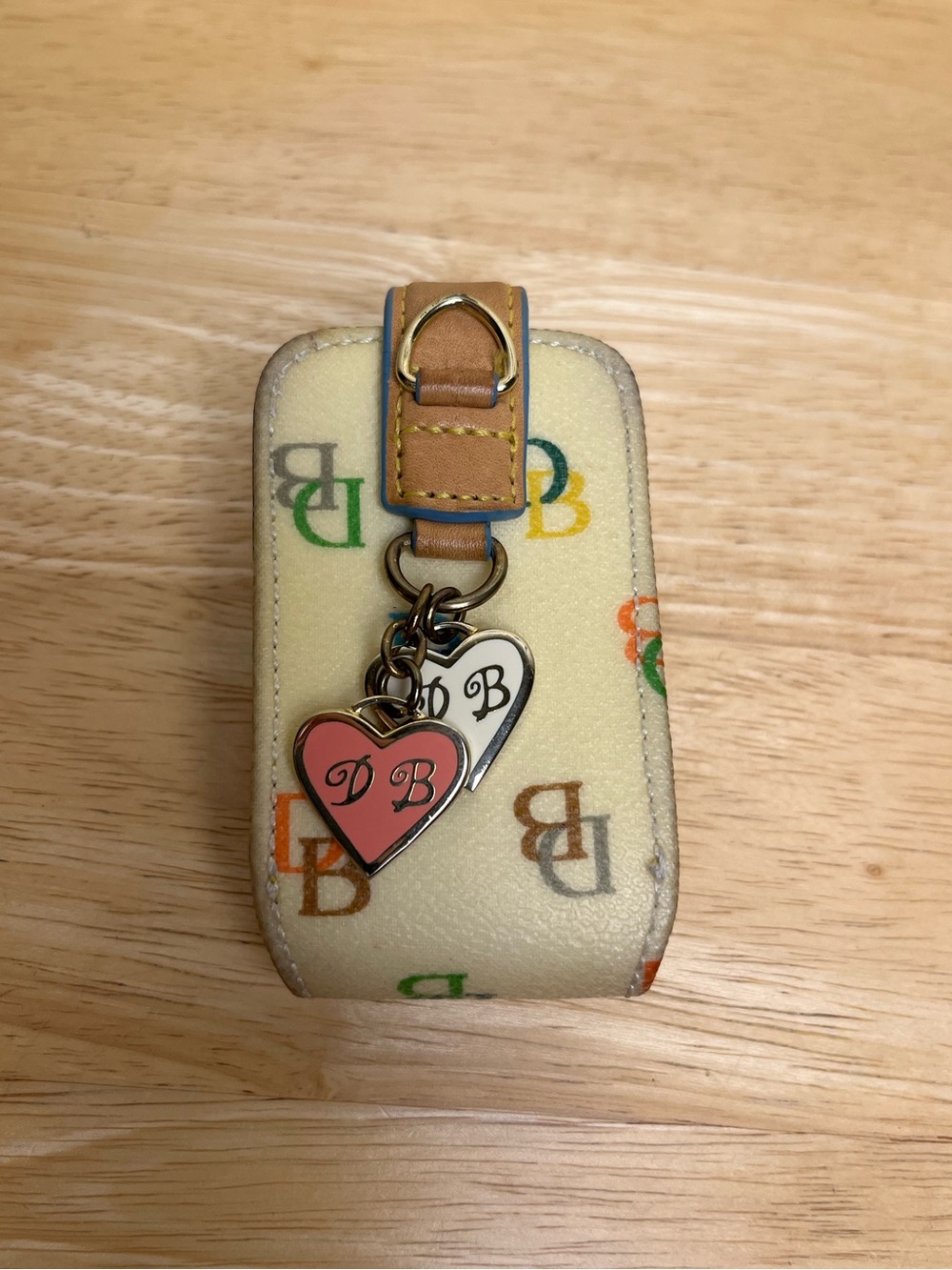 Dooney & Bourke Vintage Y2K Cell Phone Case Bag Charm Preppy Rainbow Monogram